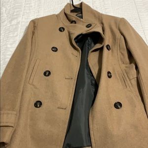 Nordstrom Camel Double Breasted Pea Coat